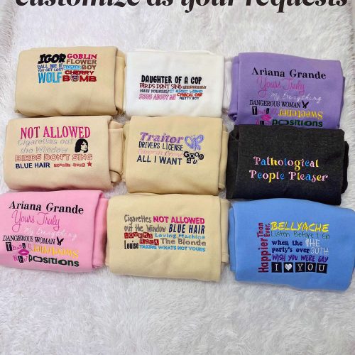 Personalized Embroidered Song Albums Shirt: Uniquely Crafted Music Memorabilia