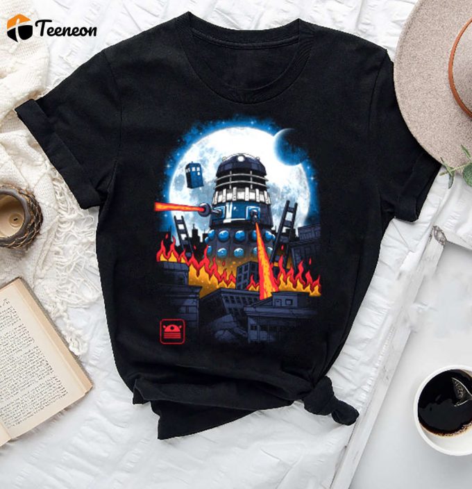 Doctor Who Dalek Kaiju T-Shirt: Unique Fan Gift With Vintage Movie Design 1