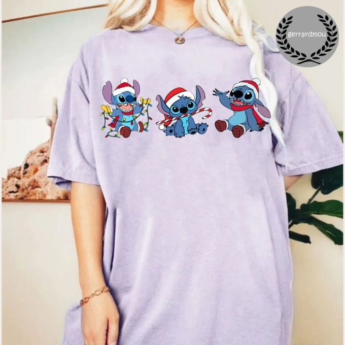 Magical Disney Stitch Christmas Shirt: Celebrate The Holidays With This Adorable And Festive Apparel 3