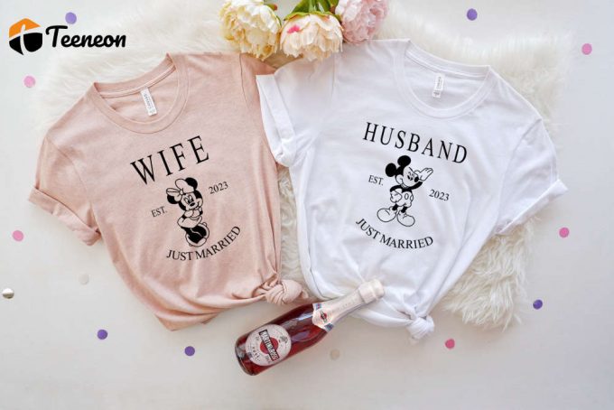 Disney Wife Custom Shirt Mr And Mrs Disney Bride &Amp;Amp; Groom Tees 1