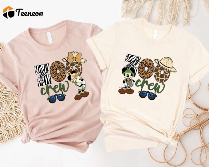 Disney Zoo Crew Shirt: Explore Animal Kingdom With Mickey &Amp;Amp; Minnie Perfect For Safari Trips 1