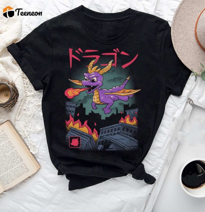 Dragon Kaiju T-Shirt: Vintage Spyro Dragon Shirt - Perfect Fan Gift 1