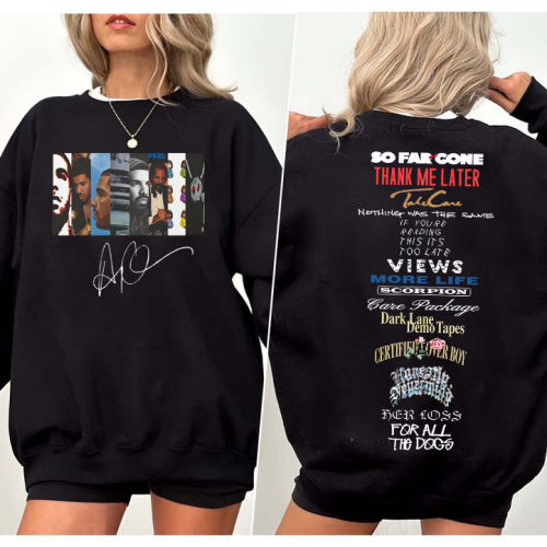 Drake Full Album & Tracklist Sweatshirt: Trendy Authentic Merchandise for Fans