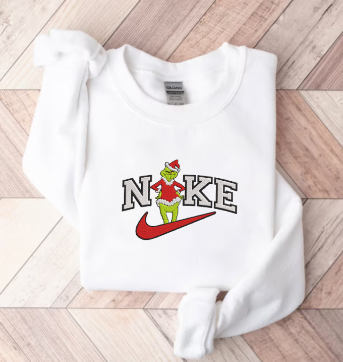 Spread Christmas Cheer With Embroidered Grinch Merry Christmas Sweatshirt 2