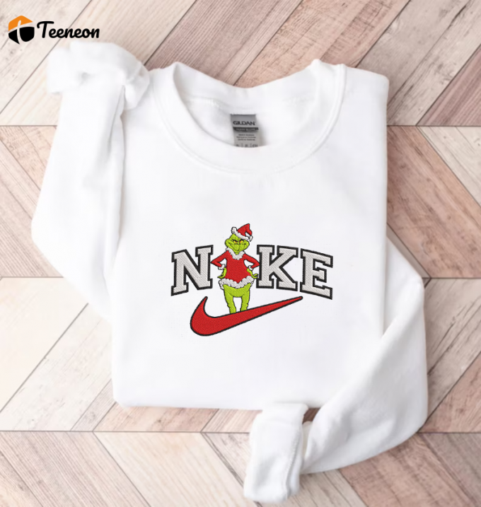 Spread Christmas Cheer With Embroidered Grinch Merry Christmas Sweatshirt 1