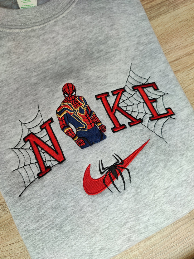 Spider Comic Shirt: Embroidered Matching Design For Comic Lovers 2