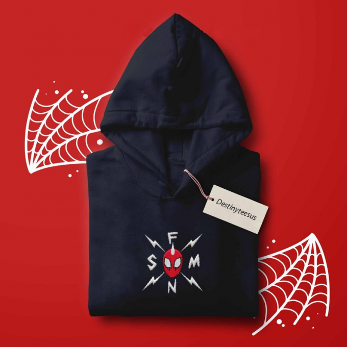 Spider-Punk Fnsm Unisex Hoodie: Embroidered Shirt For Men &Amp; Women Perfect Gift, Gift For Men Women 2