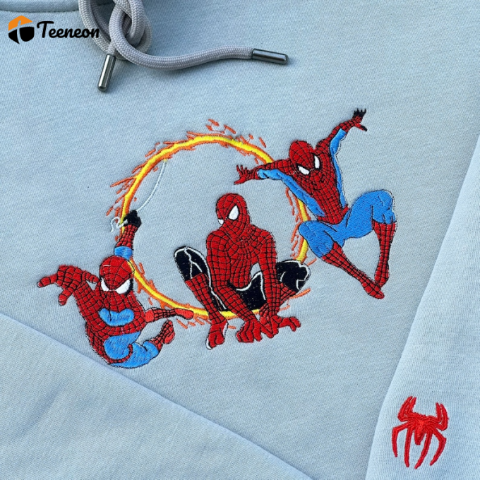 Stylish Spiderman Shirt: Embroidered Design For Marvel Fans 1