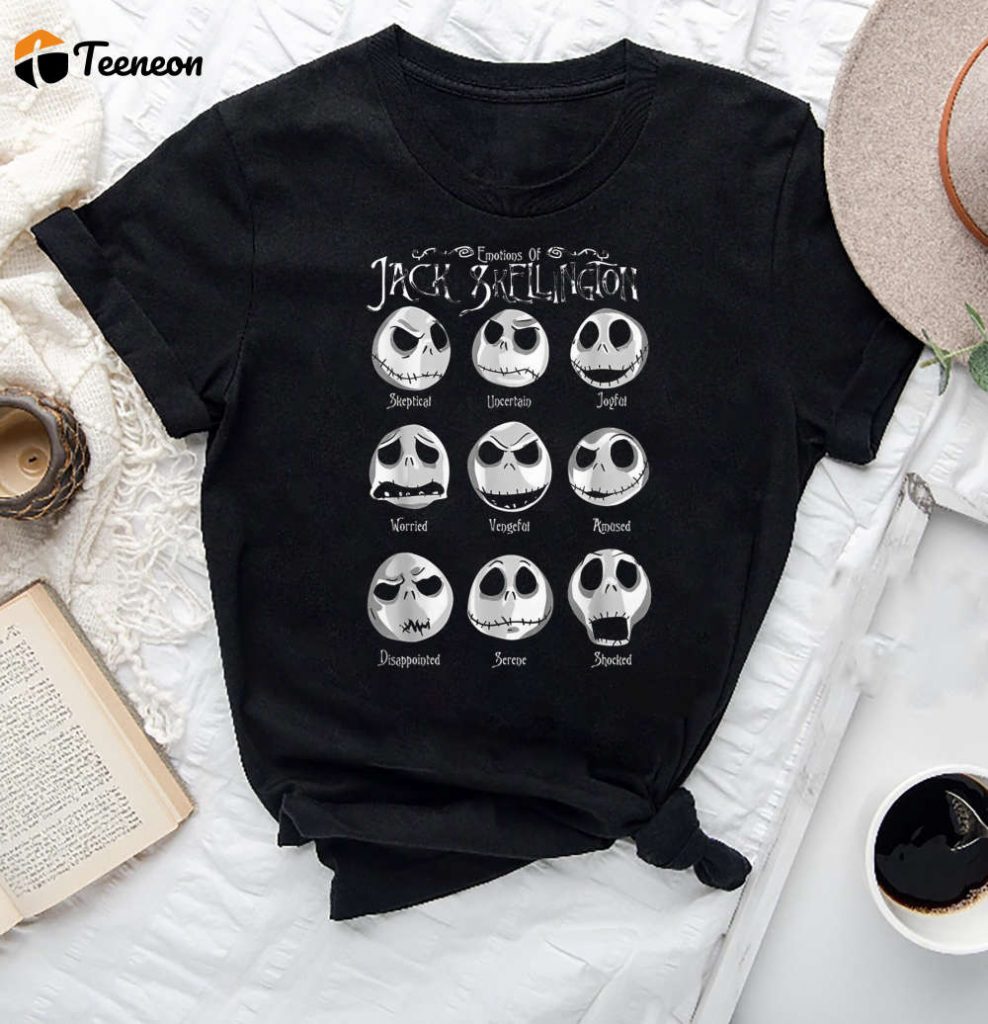 Emotion Of Jack Skellington T-Shirt: Nightmare Before Christmas Shirt Jack And Sally - Unique &Amp; Stylish 2