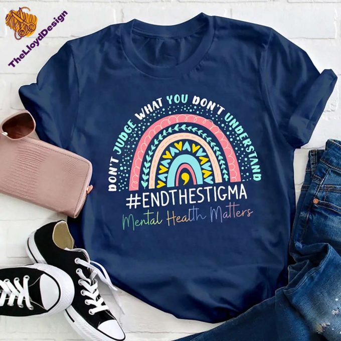 Endthestigma Mental Health Matters T-Shirt - Raise Awareness Vintage Therapist &Amp; Anxiety Shirt 2