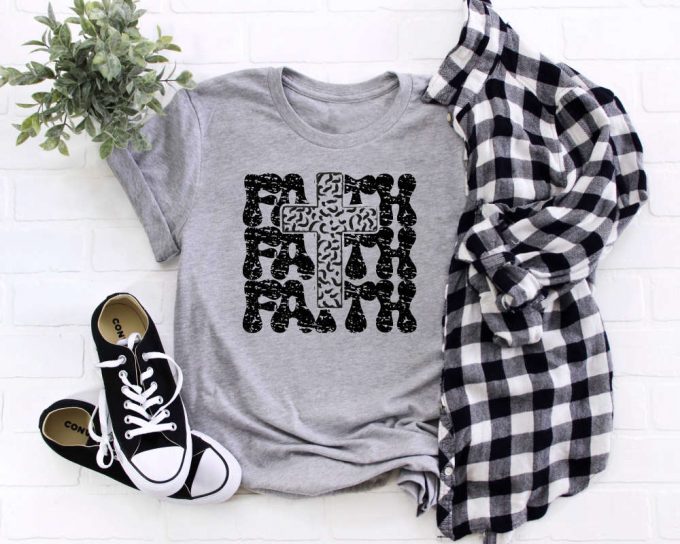 Faith Cross Christian Shirt: Jesus Bible Verse Tee For Love Grace &Amp; Ephesians Faith 2