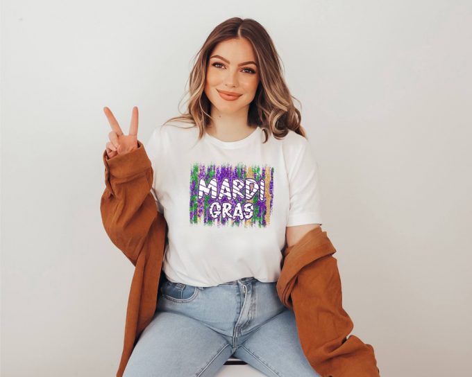 Fat Tuesday T-Shirt: Celebrate Mardi Gras With Party Vibes! Fleur De Lis Shirt Bead Festival Perfect Gift For Her - Carnival Tees &Amp; Celebration Shirts 2