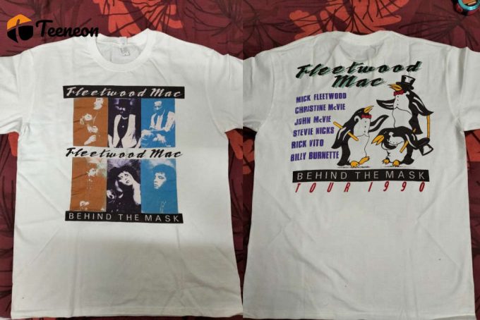 Fleetwood Mac Behind The Mask Tour 90 T-Shirt: Vintage 90S Mac Tour Tee With Stevie Nicks 1