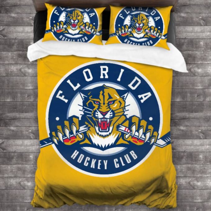 Florida Panthers Yellow Bedding Set Gift For Fans: Perfect Gift For Fans! 1