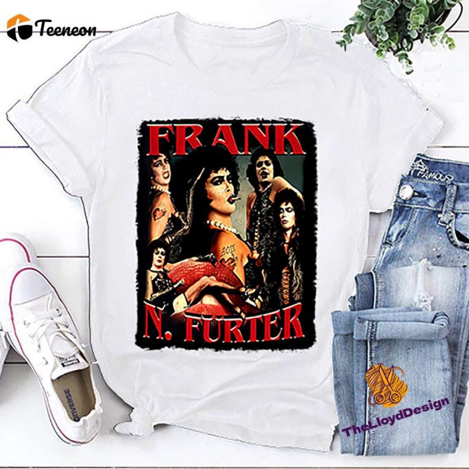 Frank N Furter T-Shirt: Vintage Rocky Horror Show Movie Unisex Shirt - Retro Music Style 1