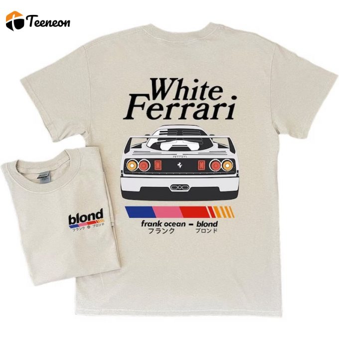 Exclusive Frank Ocean Blond White Ferrari Shirt: Unique Style For Fans 1