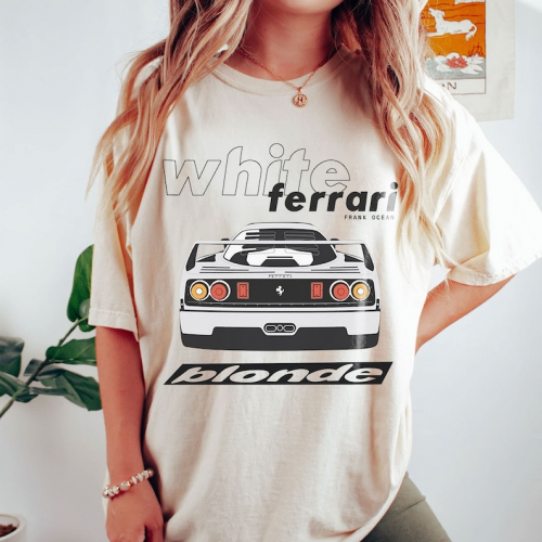 Get Noticed with Frank Ocean BLOND WHITE FERRARI Shirt – Exclusive and Stylish Merchandise