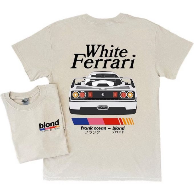 Exclusive Frank Ocean Blond White Ferrari Shirt: Unique Style For Fans 3