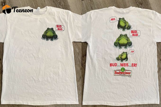 Frogs Bud Weis Er Beer T-Shirt: 90S Beer Frog Lover Shirt For Men 1