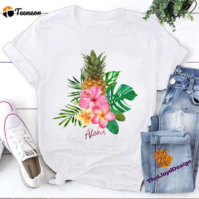 Fun Aloha Pineapple T-Shirt: Vintage Summer Shirt For Unisex Hawaii Travel Gifts 1