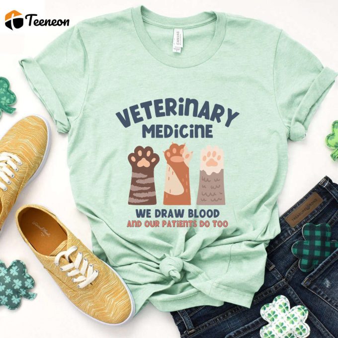 Funny Veterinarian Shirt: We Draw Blood Tee Pet Vet Sweatshirt - Perfect Gift For Cat Lovers &Amp;Amp; Funny Vets 1