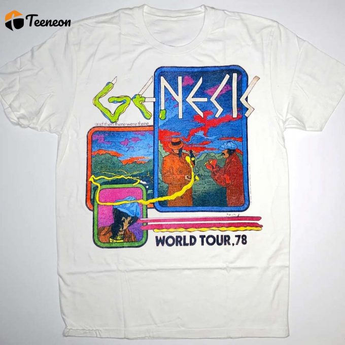 Genesis World Tour 1987 T-Shirt: And Then There Were Three - 80S Rock Tour Shirt 1