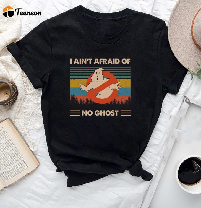 Vintage Ghostbusters T-Shirt: I Ain T Afraid Of No Ghost - Perfect Halloween Shirt! 1