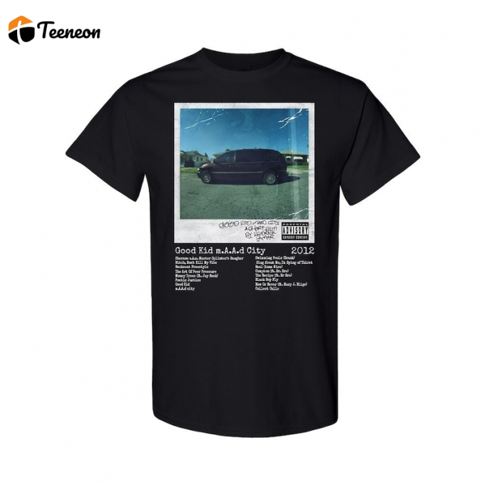 Shop The Exclusive Good Kid M A A D City Album Cover Graphic Shirt – Show Your Love For Kendrick Lamar S Iconic Album! 1