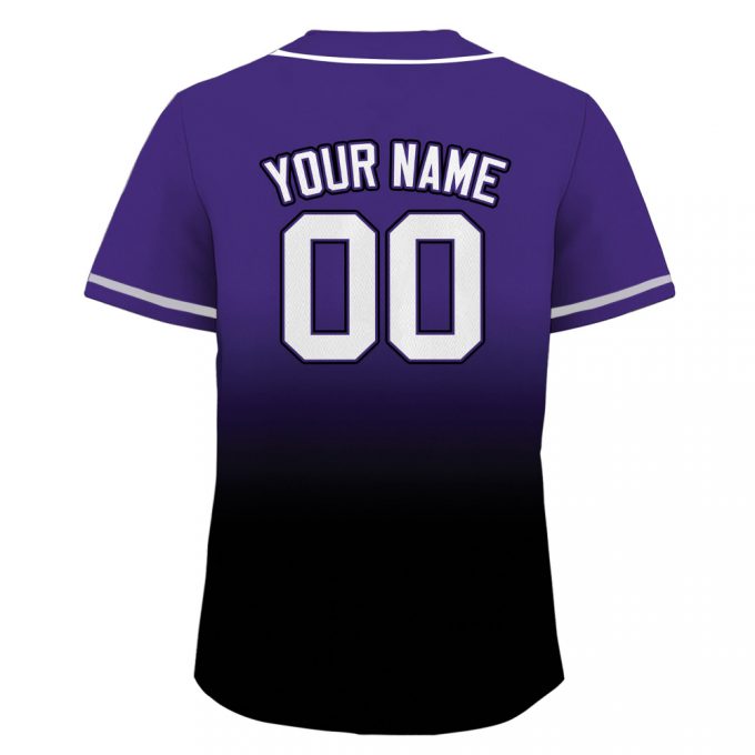 Custom Baseball Jersey With Gradient Design Personalized Teamname Name Number Men Women Youth Perfect Baseball Fan Gift Black Purple Printed Jerseys 2