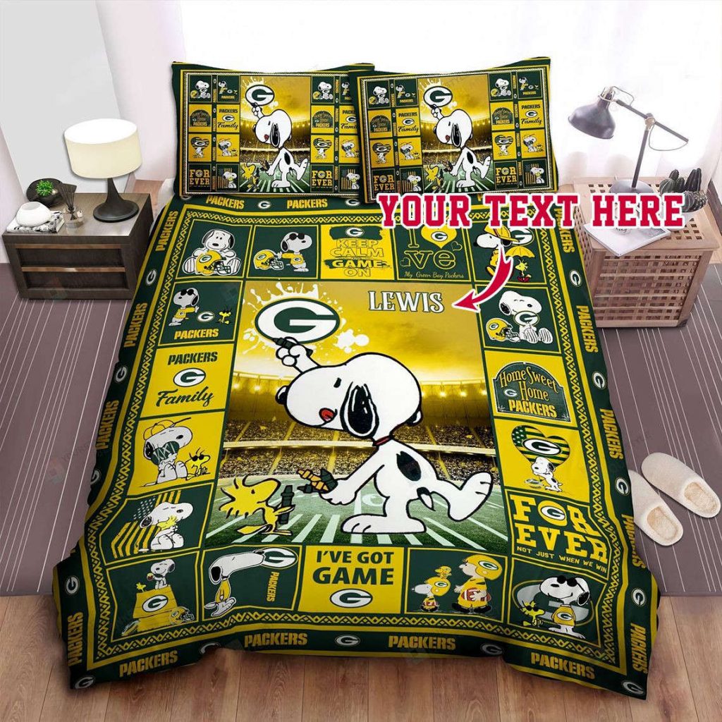 Custom Green Bay Packers Football 67 Bedding Set Gift For Fans - Perfect Gift For Fans! 2