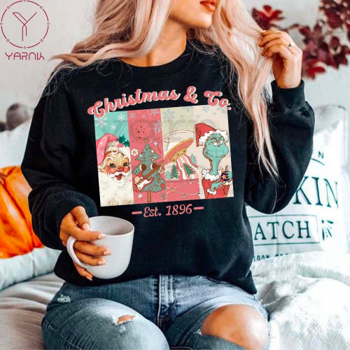 Get Festive with Grinch Christmas & Co EST 1896 Printed Sweatshirt – Cozy & Stylish Holiday Sweater