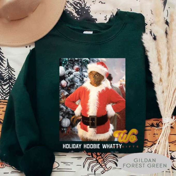 Get Festive With A Grinch Portrait Holiday Hoobie Whatty Printed Shirt – Perfect For The Christmas Season! 3