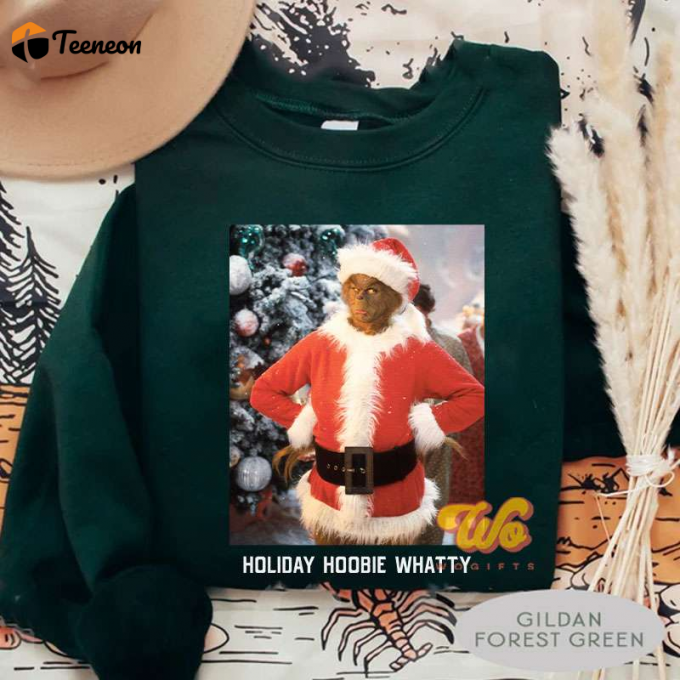 Get Festive With A Grinch Portrait Holiday Hoobie Whatty Printed Shirt – Perfect For The Christmas Season! 1