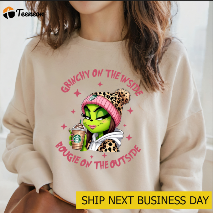 Get Festive With Grinch Starbuck Sweatshirt - Perfect Christmas Attire! 1