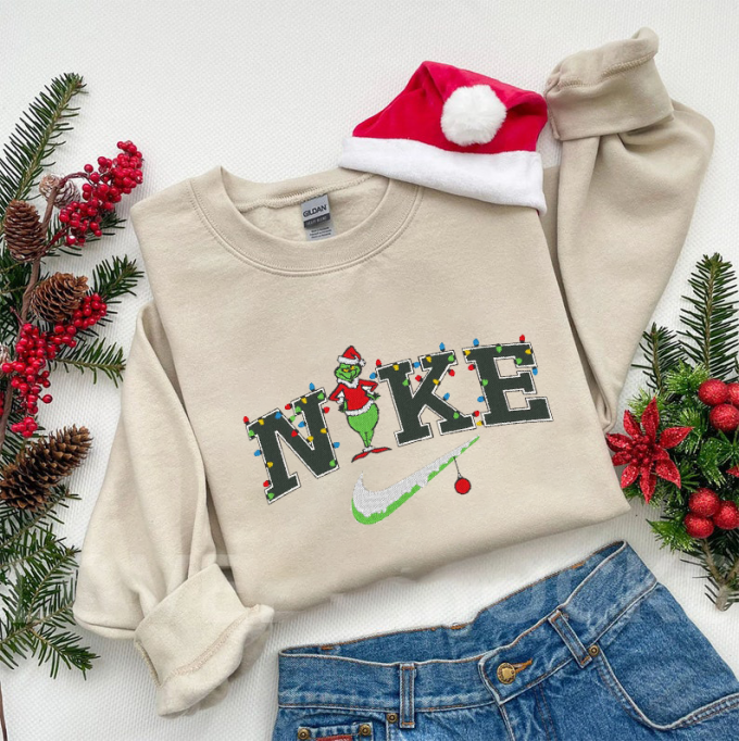 Grinch Xmas Snow Embroidered Sweatshirt: Perfect Gift For Men &Amp; Women, Gift For Men Women 2