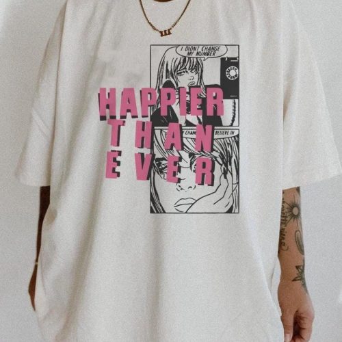 Happier Than Ever Billie Eilish Singer Shirt: Trendy & Stylish Merchandise for Fans