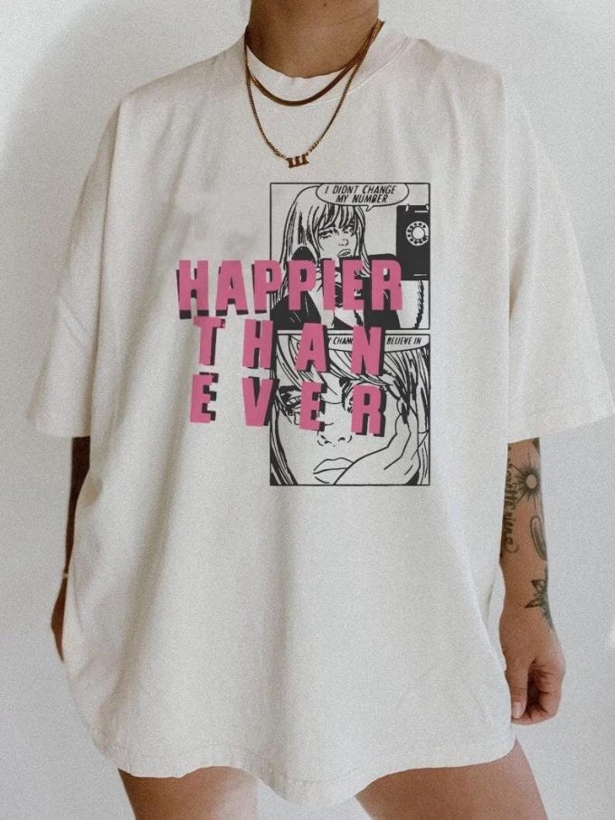 Happier Than Ever Billie Eilish Singer Shirt: Trendy &Amp; Stylish Merchandise For Fans 2