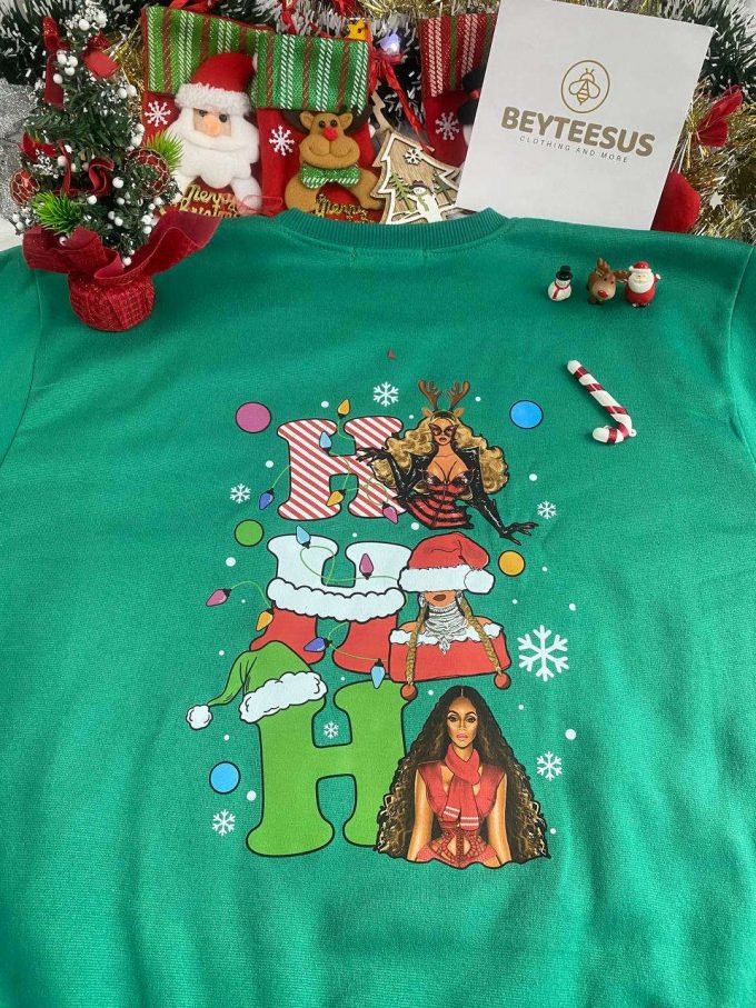 Get Festive With The Ho Ho Ho Santa Beyonce Christmas Shirt - Perfect Holiday Gift! 2