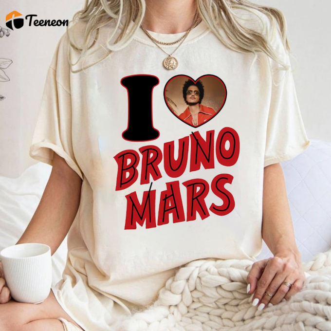 I Love Bruno Mars Shirt: Show Your Love For The Iconic Artist With This Stylish Shirt! 1