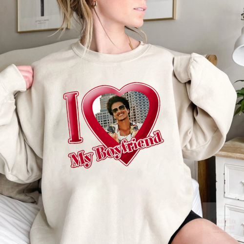 I Love My Boyfriend Bruno Mars Shirt: Show Your Love with this Stylish Apparel!