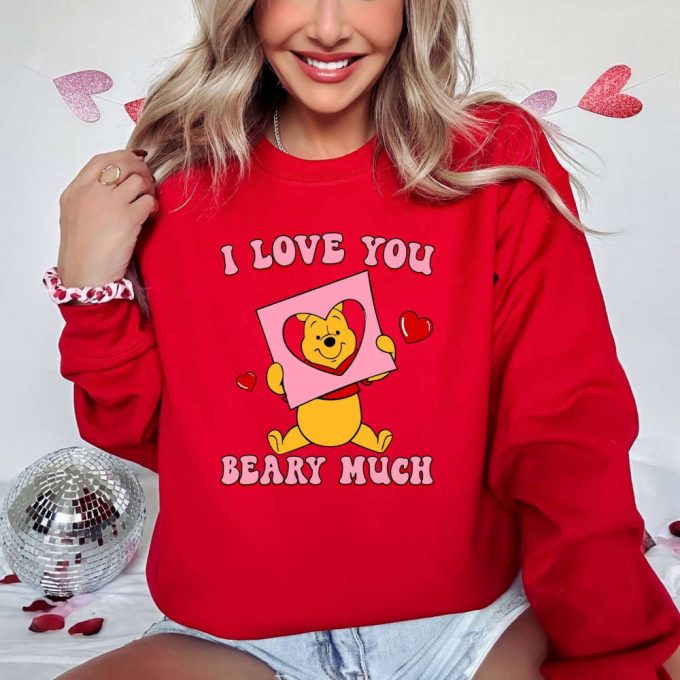 I Love You T-Shirt: Valentine S Day Pooh Disney Heart Retro Cartoon Vintage &Amp; Love Shirt 2