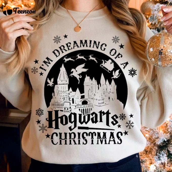 Hogwarts Christmas Sweatshirt: Unleash Your Wizardry Spirit With This Dreamy Apparel! 1