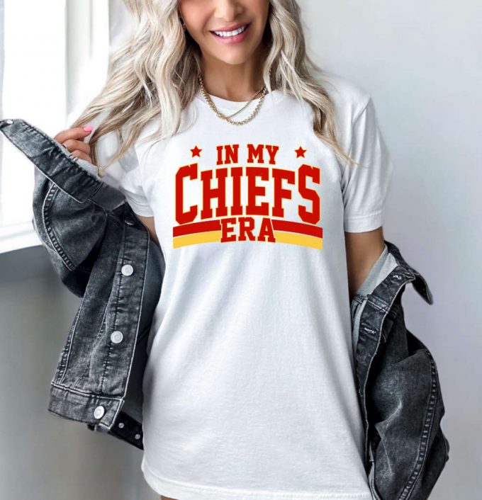 In My Chiefs Era T-Shirt: Football Chiefs &Amp; Travis Kelce Shirt - Show Your Team Spirit With This Teacher &Amp; Mascot Shirt Perfect For Football Love &Amp; School Spirit! 2