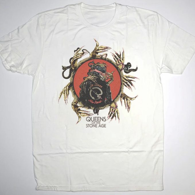 2023 Queens Of The Stone Age T-Shirt: Times New Roman Band Shirt For Qotsa Music Tour 3