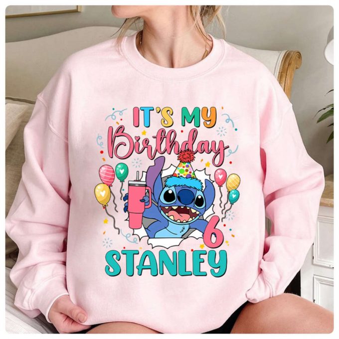 It S My Birthday Stitch Shirt: Custom Disneyland Gift For Stitch Birthday Boy Girl 2