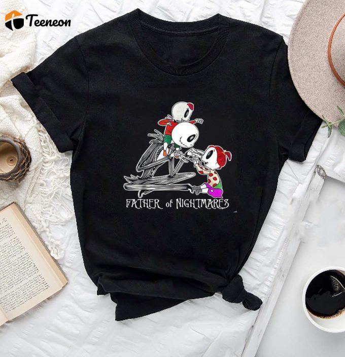 Father Of Nightmares T-Shirt: Jack Skellington Boy &Amp;Amp; Girl Shirt - Perfect For Father S Day 1