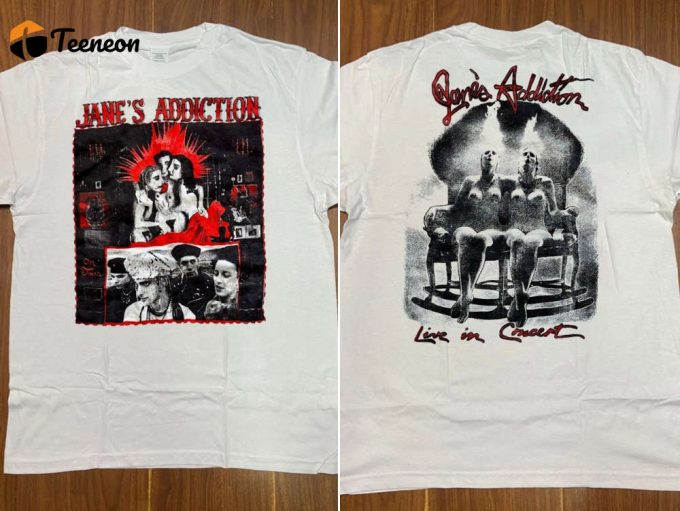 Rock Concert T-Shirt: Jane S Addiction Live In Concert 90S Tour - Music Shirt 1