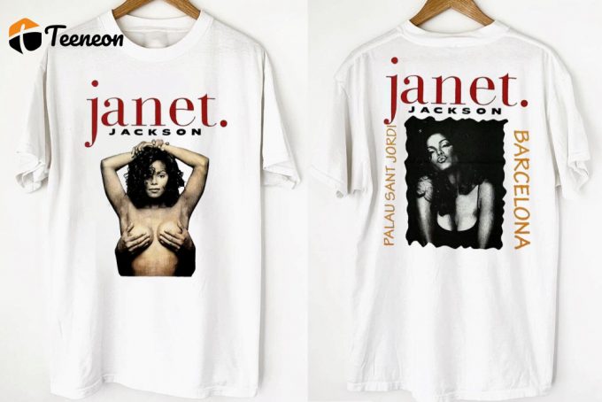 Janet Jackson Palau Sant Jordi Barcelona Tour 95 Tee - 90S Music Shirt 1