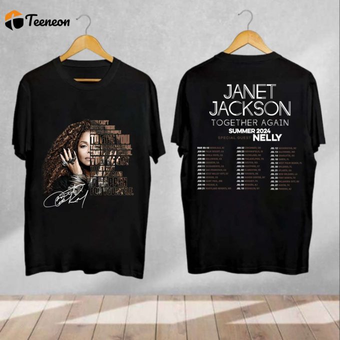 Janet Jackson Together Again Tour 2024 T-Shirt - Concert Shirt &Amp;Amp; Fan Gifts 1