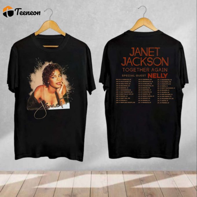 Janet Jackson Vintage T-Shirt: Together Again Nelly Tour 2024 1